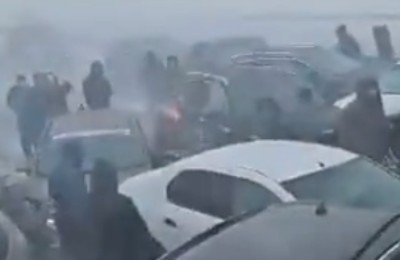 Стало известно о пострадавших в массовом ДТП с 95 авто на трассе Астана - Щучинск