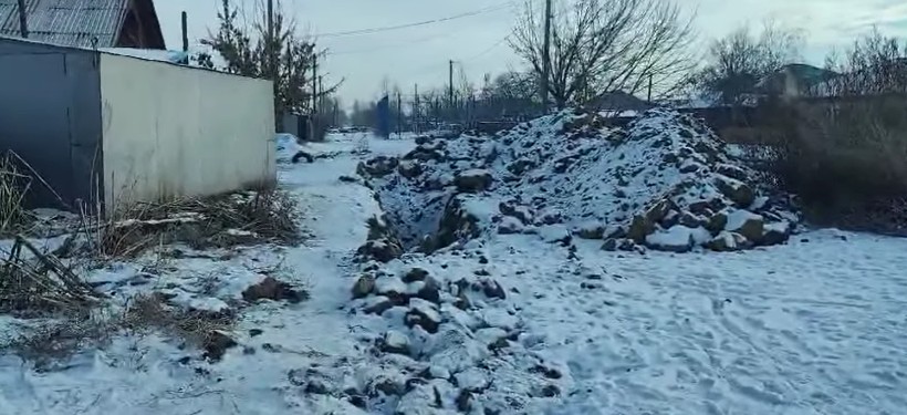 раскопанный водопровод раскопанный водопровод