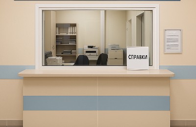 касса, медучреждение