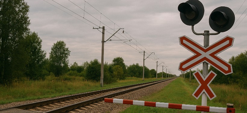 железнодорожный переезд железнодорожный переезд