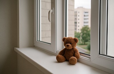открытое окно, игрушка