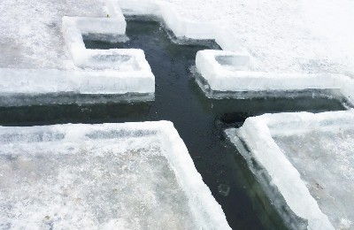 прорубь, Крещение