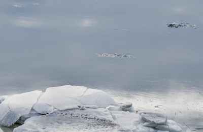 река, зима