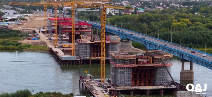 строительство моста, Иртыш