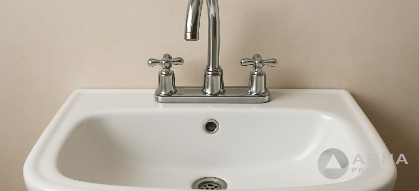 кран и раковина без воды