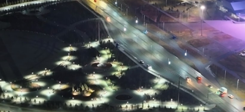 освещение, парк в Карагайлы