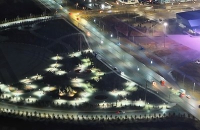 освещение, парк в Карагайлы