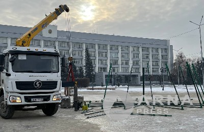 елка, установка