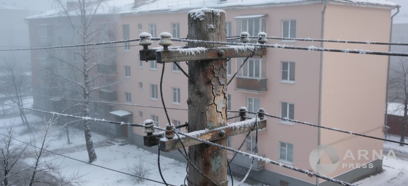 Столб, электросети