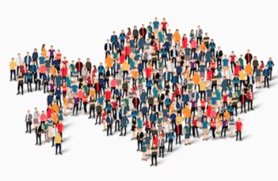 карта, население