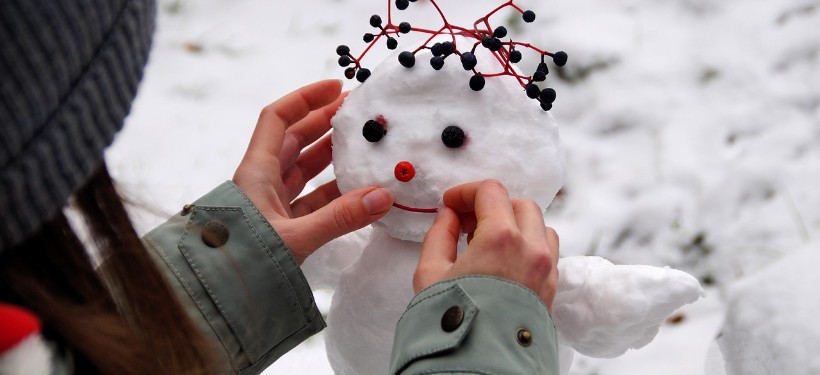 зима, снеговик, погода