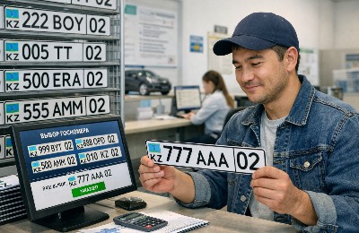 выбирает госномер авто