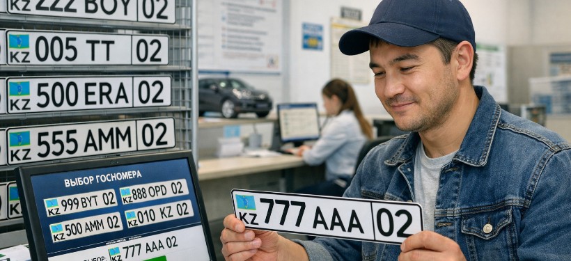 выбирает госномер авто