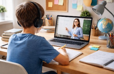 школьник на дистанционке