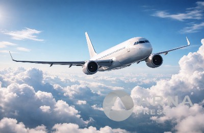 самолет в небе