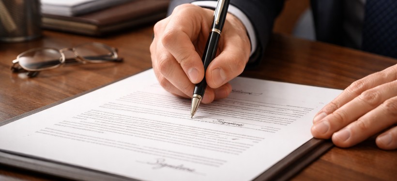 подписание документа