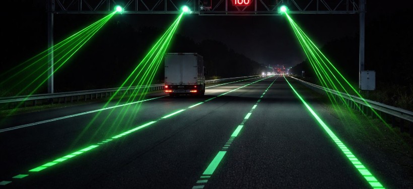 лазер, жол, трасса, қауіпсіздік