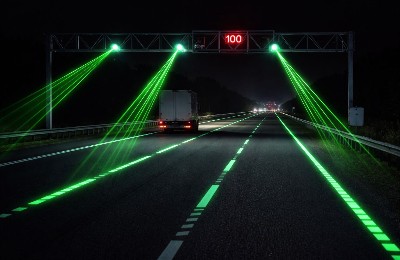 лазер, жол, трасса, қауіпсіздік