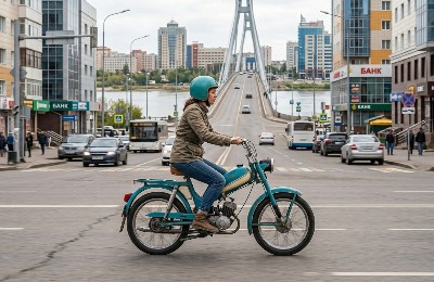 мопед, ескерту, жол ережесі