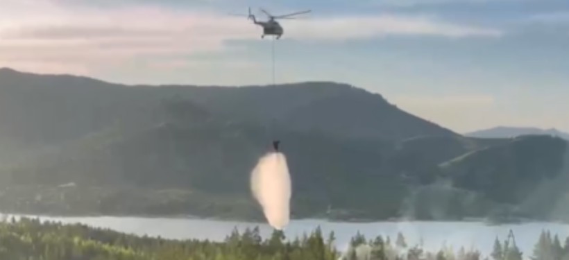 тушат пожар в ВКО