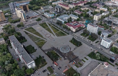 орталық алаң, жаңа, абаттандыру
