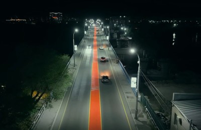 разметка на мосту