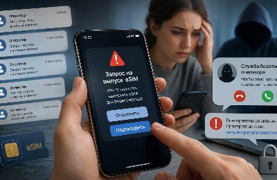 запрос на выпуск eSIM от мошенников