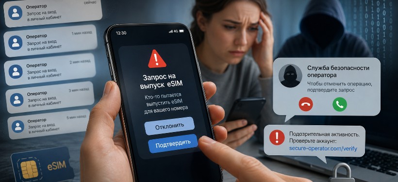 запрос на выпуск eSIM от мошенников