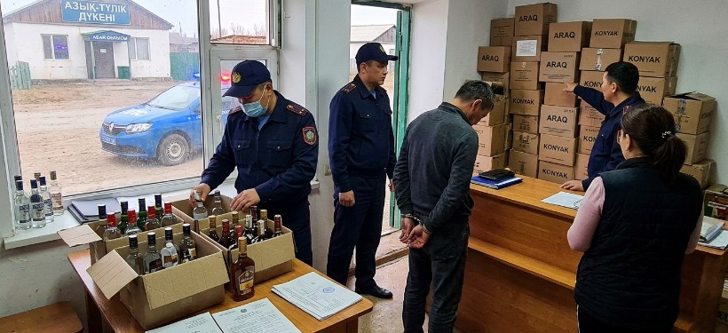 алкоголь, өнім, сауда, ұсталды