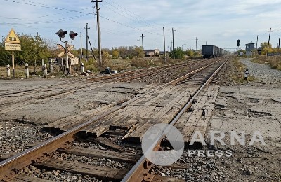 старый настил на ж/д переезде