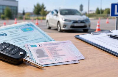 көлік, куәлік, емтихан, өзгеріс